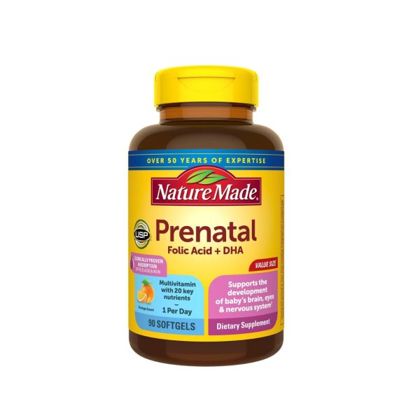 Nature Made Prenatal Folic+DHA 90 Softgels